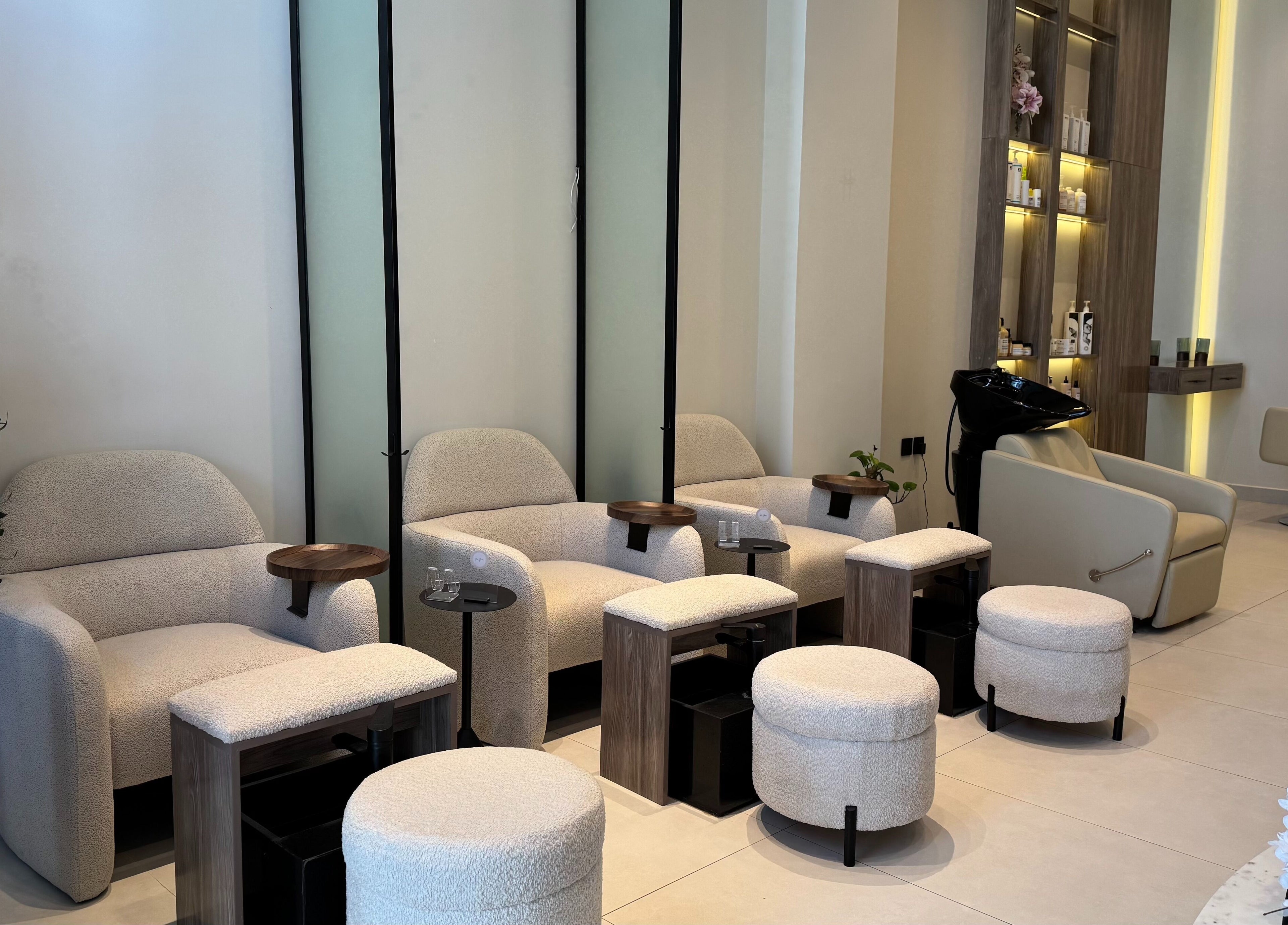 Chic seating area at So Spa, Riyadh, Riyadh Province, SA with plush chairs and stylish decor.