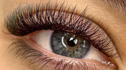 Close-up of elegantly curled lashes at Brazilian Glow, Dublin, County Dublin, IE.
