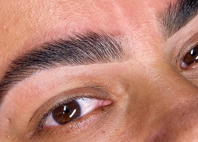 Detailed view of expertly shaped eyebrows at Brazilian Glow, Dublin, County Dublin, IE.