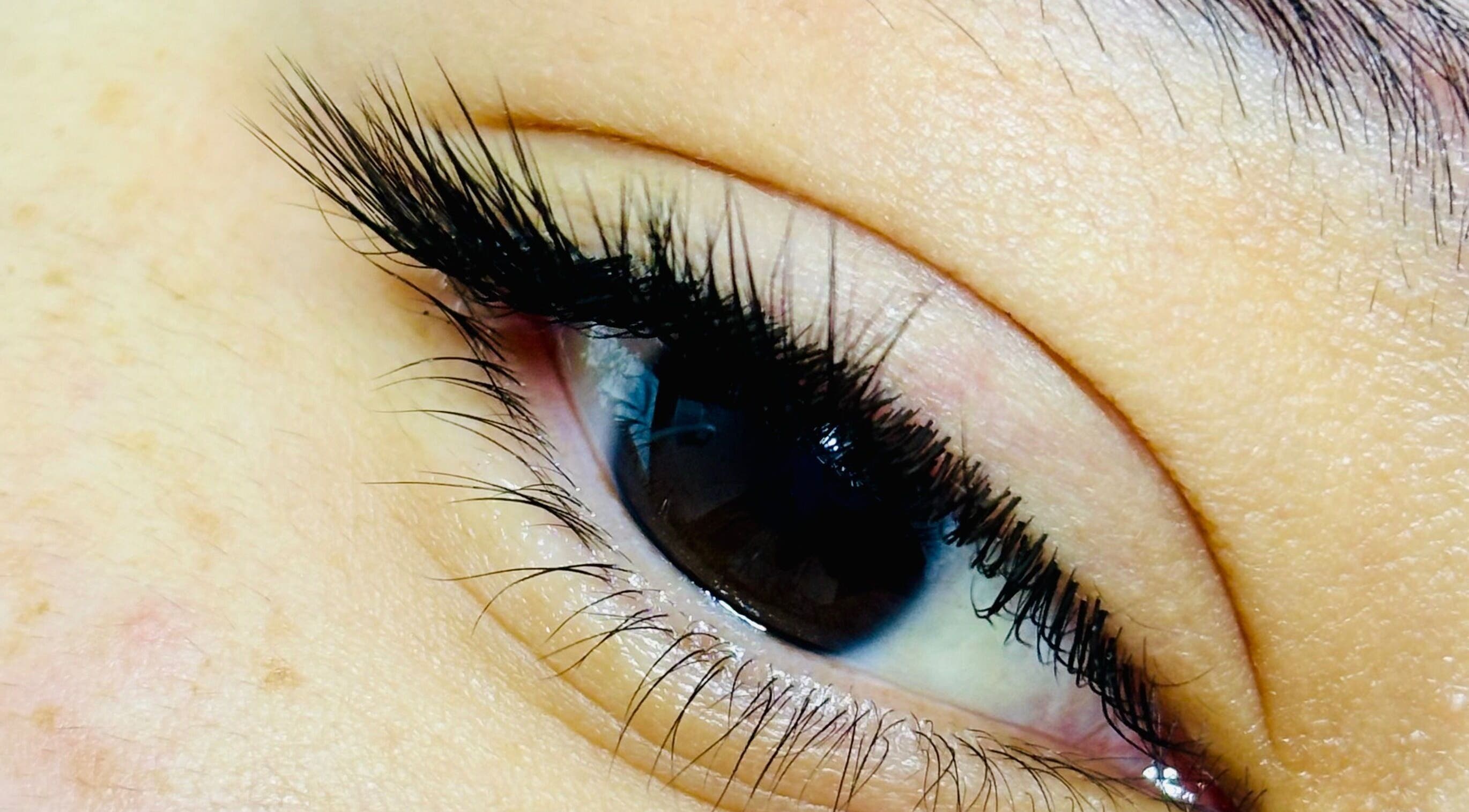 Close-up of elegant eyelash extensions at Comfy Lashes, Canberra, Australian Capital Territory, AU.