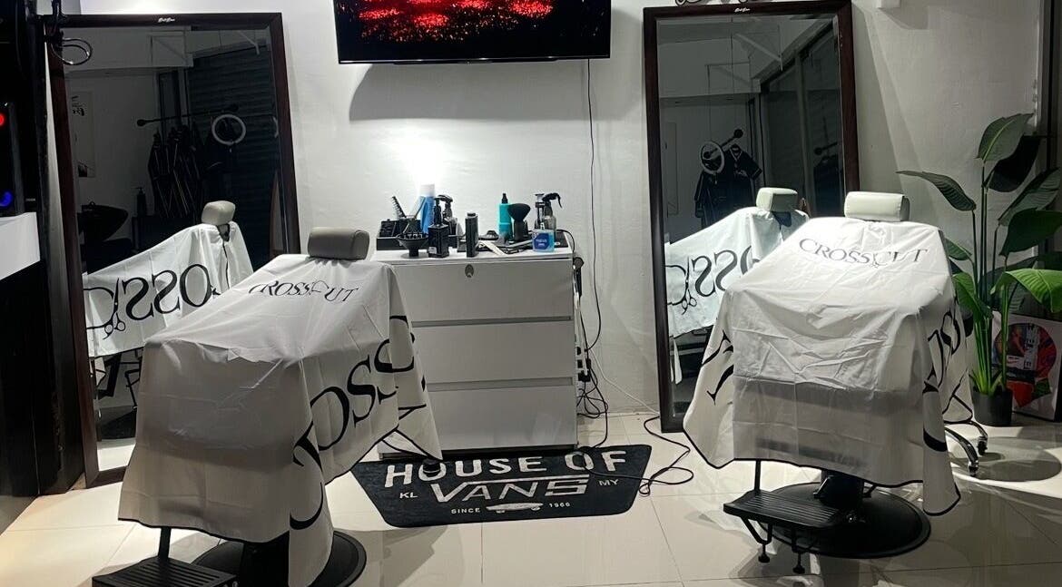 Modern barbershop chairs at CROSSCUT BARBERS, Kuala Lumpur, Wilayah Persekutuan Kuala Lumpur, MY.