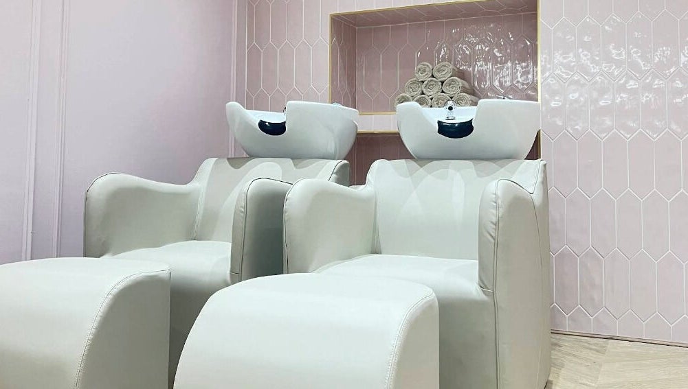 Luxurious wash stations at Nailsbyklc, Monton, England, GB, offering premium beauty services.