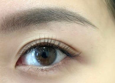 Close-up of expertly applied eyelashes at JC Japanese Eyelash in London, England, GB.