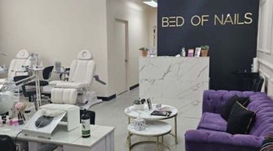 Elegant interior of Pick A Color Studio Color Hub (Bed Of Nails Beauty) in New York, New York, US.