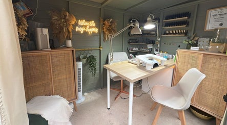Cozy nail salon setup at Well Gel, Buckshaw Village, England, GB. Inviting and professional ambiance.