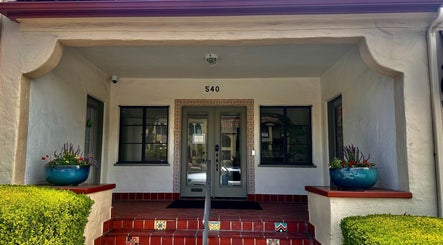 Inviting entrance of Donna Cherie Aesthetics in Santa Cruz, California, US with elegant decor.