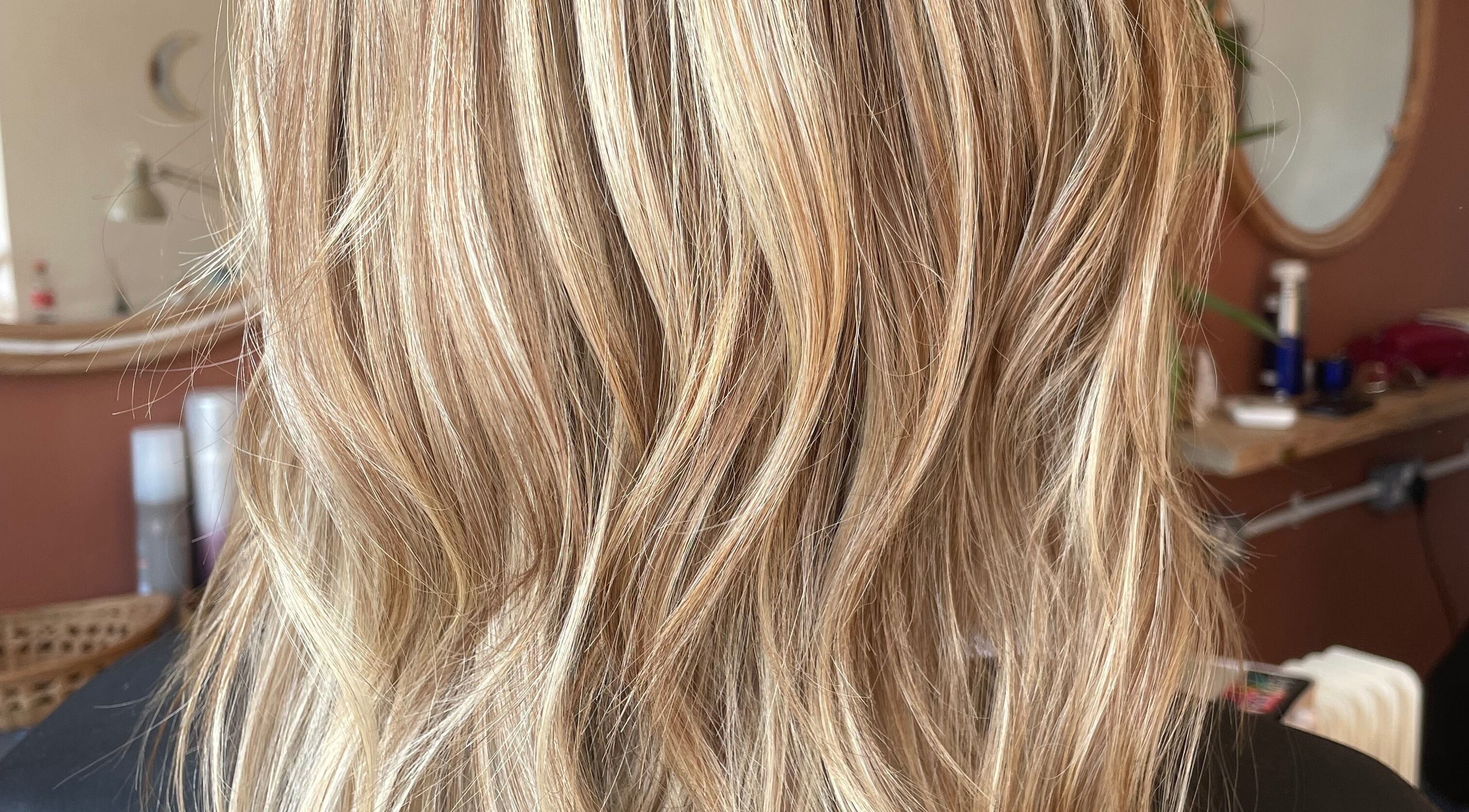 Blonde waves hairstyle at Sunkissed By Sarah - At The Snug, Penryn, England, GB.