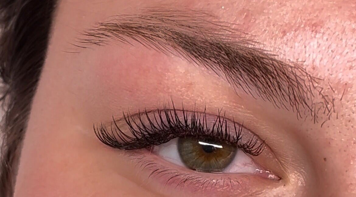 Close-up of lash extensions at A&A Lash Artistry (Aaliyah), Richboro, Pennsylvania, US.