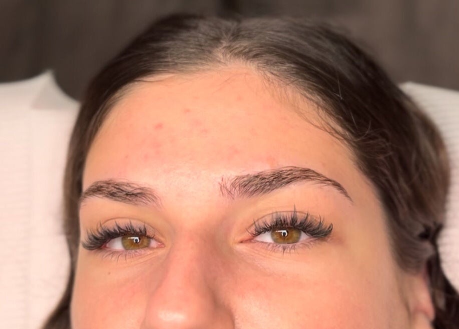 Close-up of eyelash extensions at A&A Lash Artistry (Aaliyah) in Richboro, Pennsylvania, US.