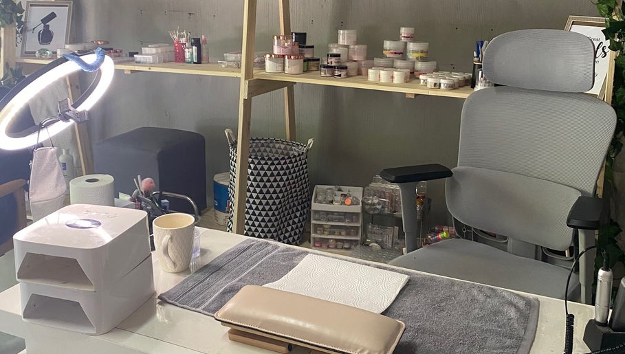 Nail art station at Sculpted by Monique, Kempton Park, Gauteng, ZA, ready for a serene beauty experience.