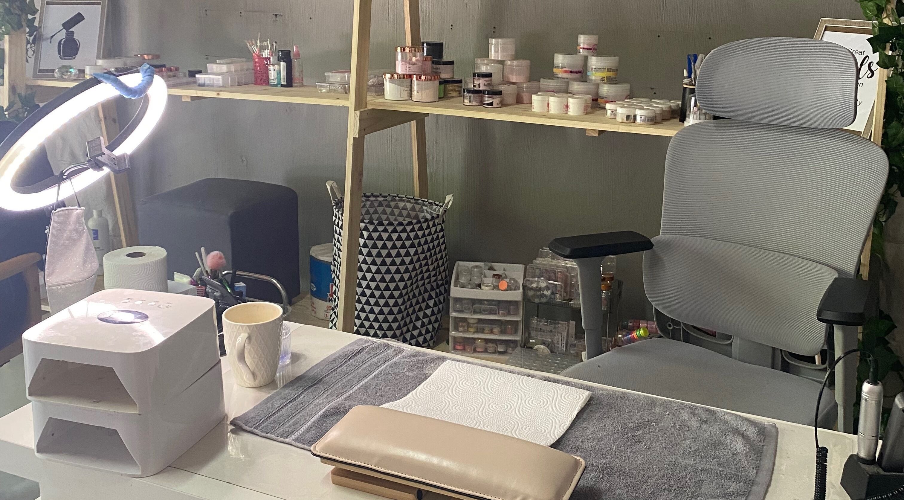 Nail art station at Sculpted by Monique, Kempton Park, Gauteng, ZA, ready for a serene beauty experience.