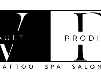Logos of Vault Tattoo and Prodigo Day Spa & Salon in Harleysville, Pennsylvania, US.