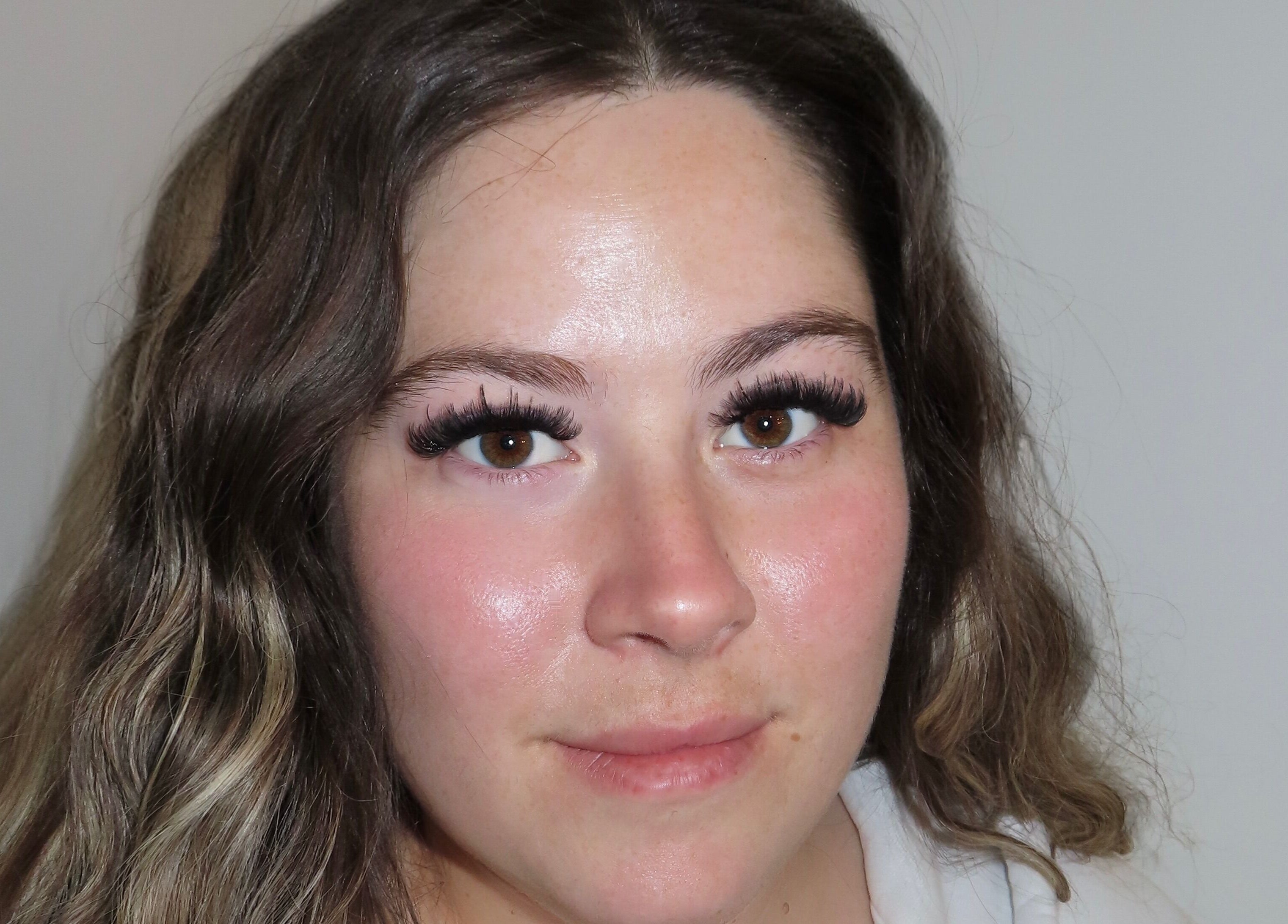 Close-up of a person with lush eyelashes at DAZEDEBEAU, Vaughan, Ontario, CA.