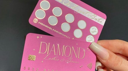 Loyalty cards from Diamondlashes&brows, Pershore, England, GB, with elegant design.