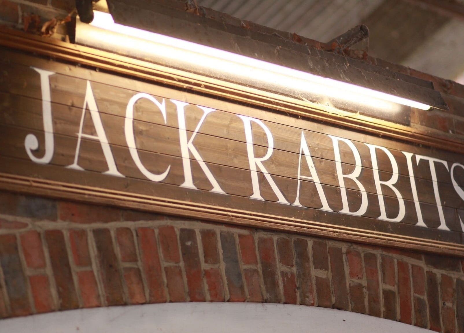 Jack Rabbits Barbers Botley entrance sign in Botley, England, GB.