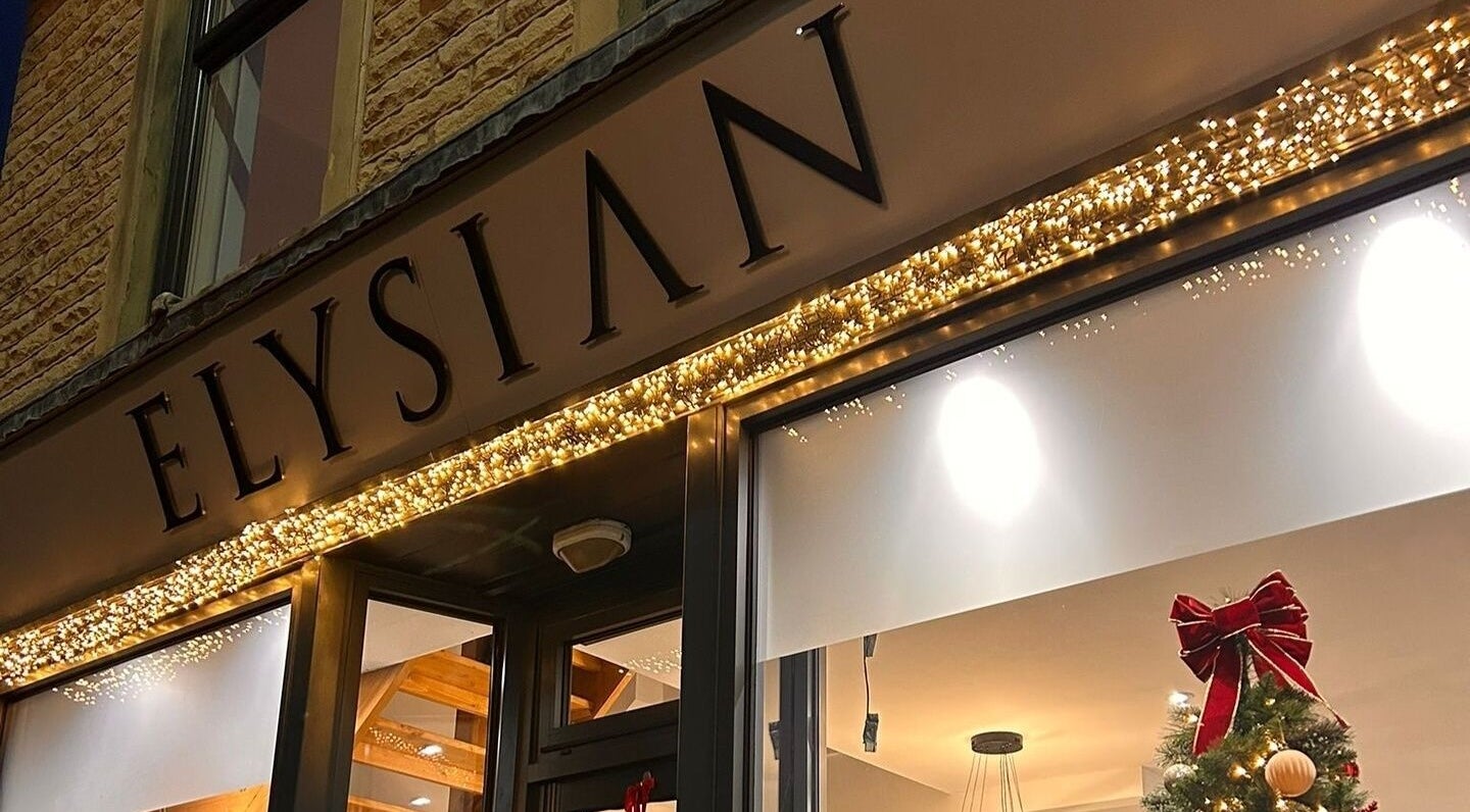 Elysian - Wilpshire festive entrance with lights in Blackburn, England, GB.