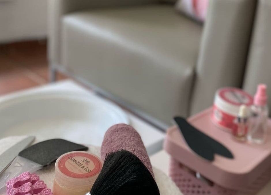 Pedicure setup at The Vanity Suite in Pretoria, Gauteng, ZA featuring nail care essentials.