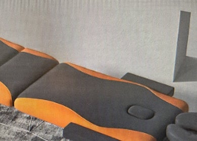 A modern massage table at Healing Hands Therapy, Stafford, England, GB, set for a relaxing therapy session.