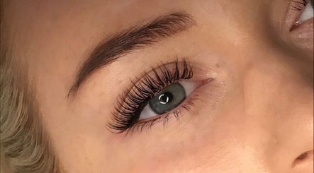 Close-up of expertly crafted lash extensions at Nails & Beauty By Kelly, Boyne Island, Queensland, AU.