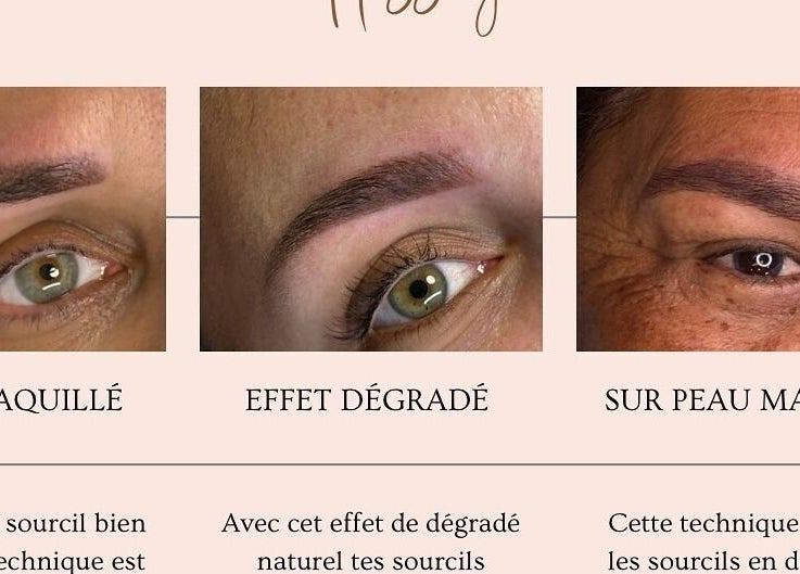 Techniques de maquillage des sourcils à Lilie Studio de beauté, Saint-joseph, Saint-pierre, RE.