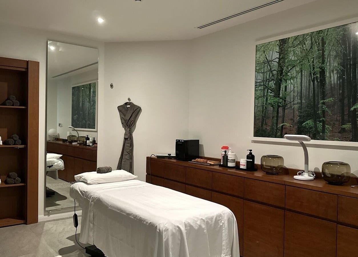 Spa room at Tonic the Method in Riyadh, Riyadh Province, SA, featuring a massage table and tranquil decor.