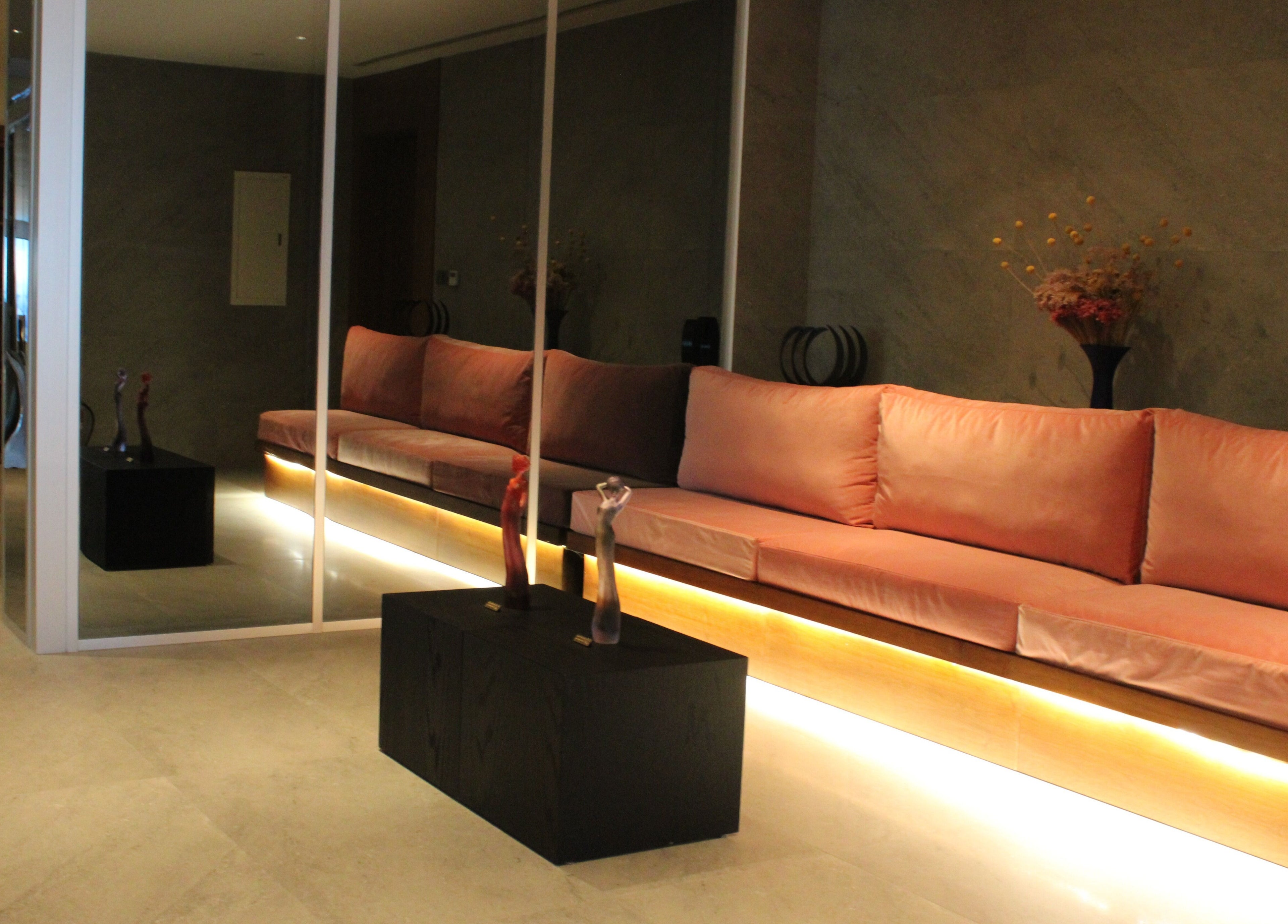 Luxurious lounge seating at Tonic the Method in Riyadh, Riyadh Province, SA with ambient lighting and decor.