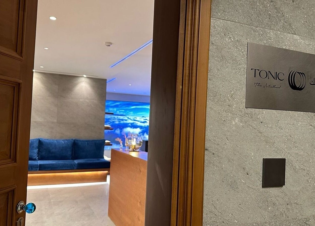 Open door revealing Tonic the Method's elegant lounge in Riyadh, Riyadh Province, SA.
