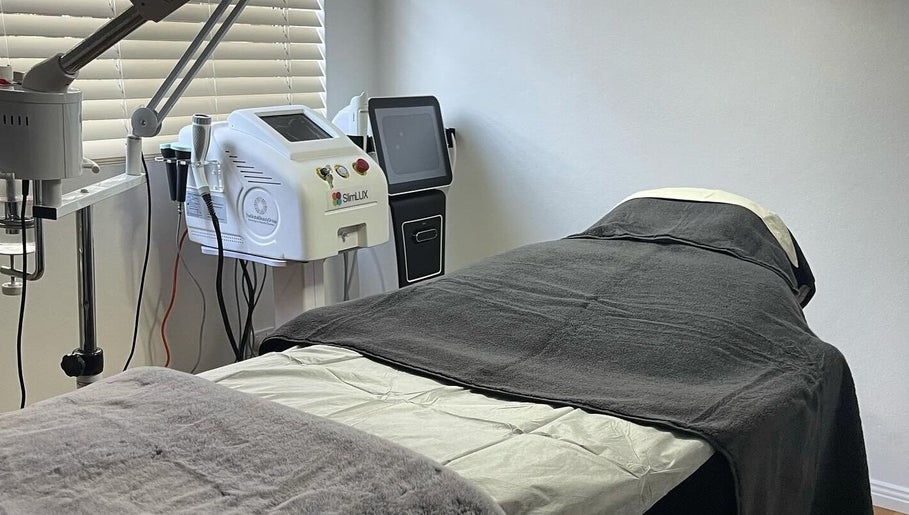 Carols Glow Beauty's cozy treatment room with advanced equipment in Cremorne, New South Wales, AU.