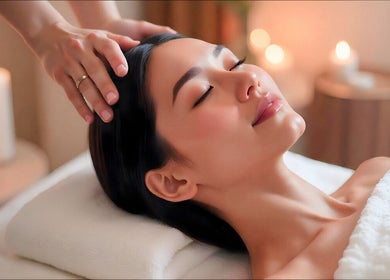 Relaxing head massage at TAMBAC Therapy Centre: Luxury Head Spa & Massage, East Victoria Park, Western Australia, AU.
