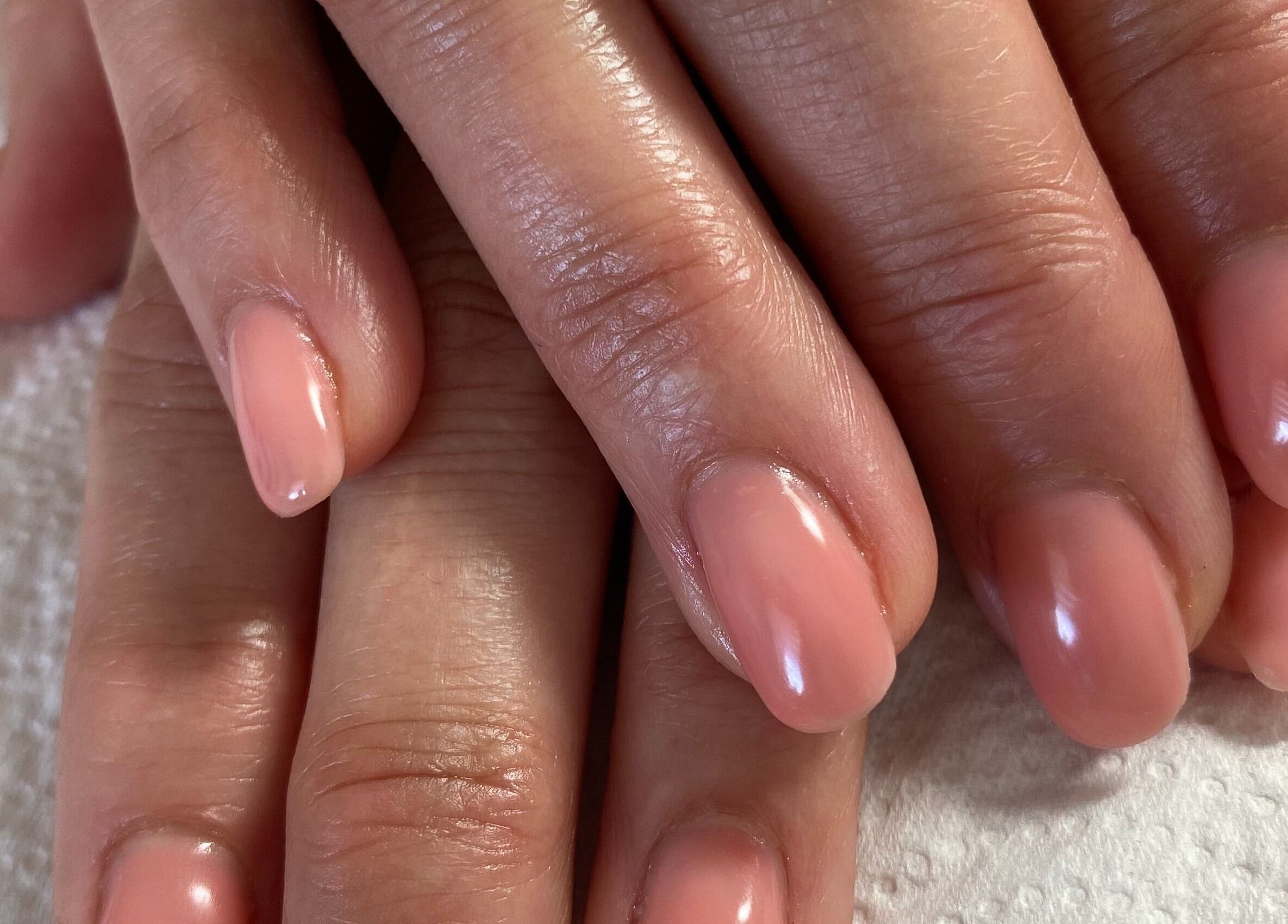 Elegant manicured nails at Oval & Arch, Nuve Clinic, Cranbrook, England, GB.