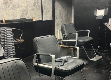 Modern salon chairs at Stevenconroyhair in Portlaoise, County Laois, IE.