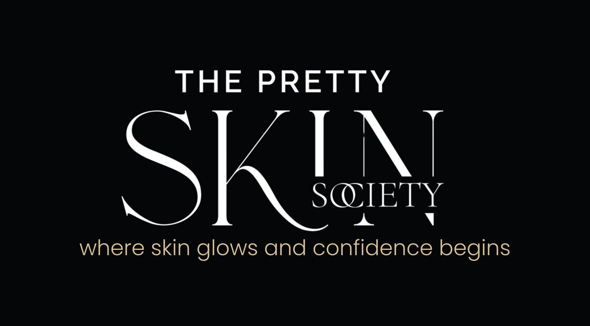 The Pretty Skin Society logo with slogan in Warana, Queensland, AU.