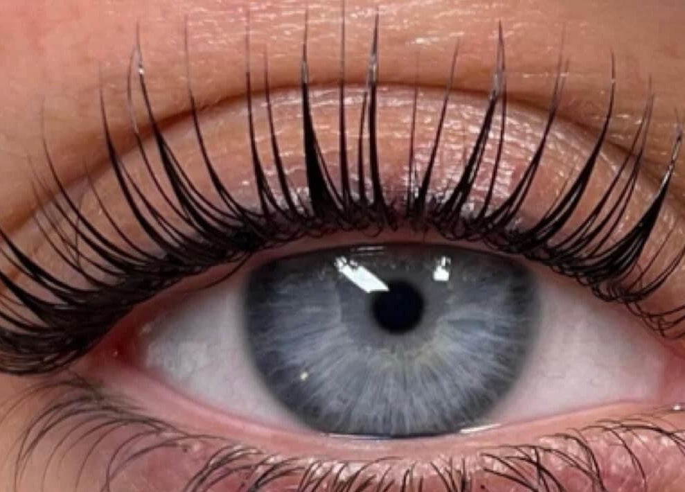 Close-up of eyelash extensions at The Pretty Skin Society in Warana, Queensland, AU.