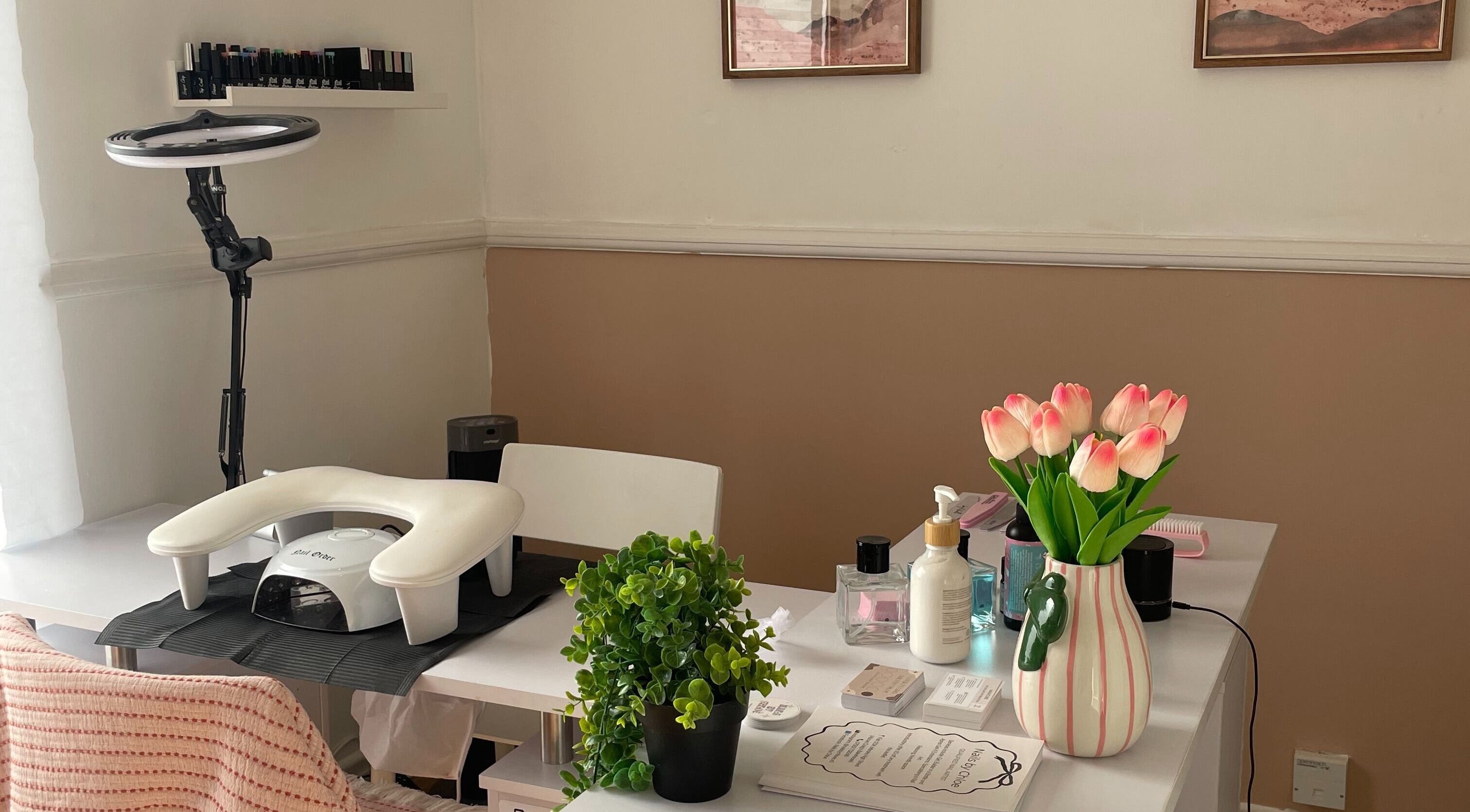 Elegant manicure station at Nails by Chloe in Marske-by-the-sea, England, GB.