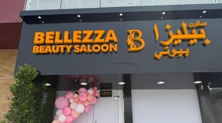 Front entrance of Bellezza Beauty Saloon in Ras Al-khaimah, Ras Al Khaimah, AE with vibrant signage.