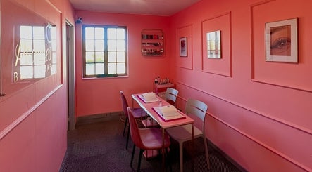 Inviting pink interior of Peaches Beauty Bar Midrand, a serene space in Midrand, Gauteng, ZA for beauty treatments.