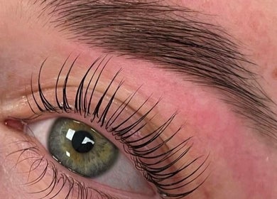 Close-up of a beautifully enhanced eyelash at Bespoke Beauty, Woolooware, New South Wales, AU.