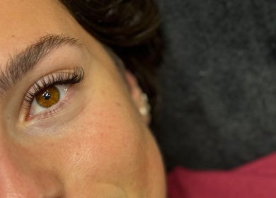 Close-up of eye showcasing lash extensions at Bespoke Beauty, Woolooware, New South Wales, AU.