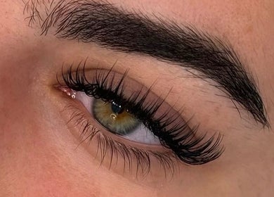 Close-up of exquisite eyelash extensions at Bespoke Beauty, Caringbah, New South Wales, AU.