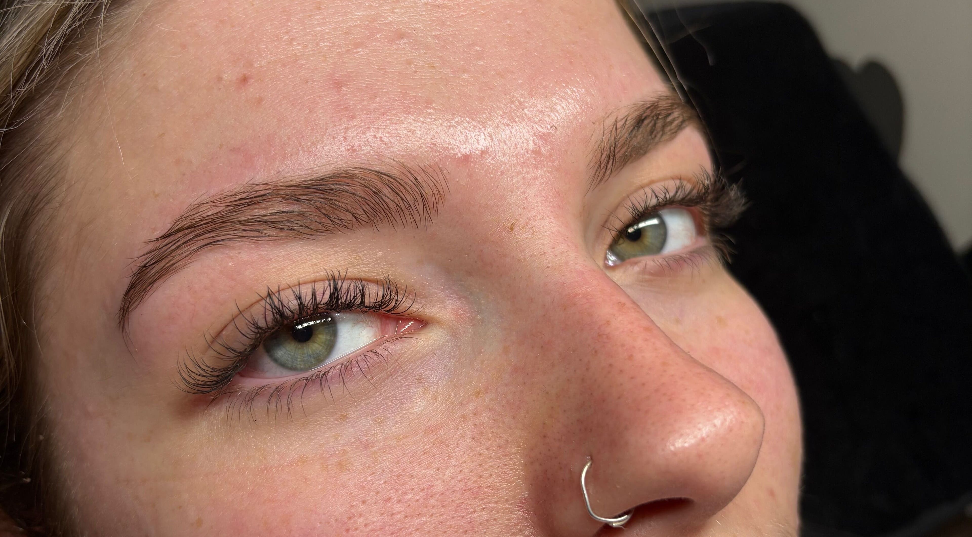 Close-up of expertly done lashes at lishas_lashes in Londonderry, Northern Ireland, GB.