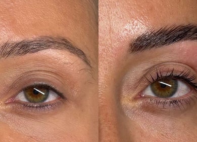 Résultats avant-après beauté des sourcils chez Intemporel, Arbonne la forêt, Île-de-France, FR.