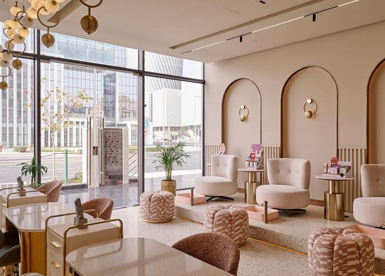 Modern nail salon at Illustrated Nails, The Muse Boutique Hotel in Lusail, Al Daayen Municipality, QA.