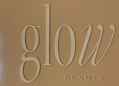 Elegant 3D wall sign of Glow Beauty, located in Elgin, Scotland, GB, displaying a modern design aesthetic.