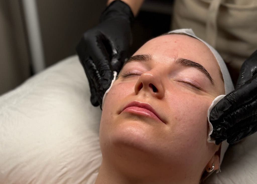 Relaxing facial treatment at Glow Beauty in Elgin, Scotland, GB. Experience rejuvenating skincare in serene setting.