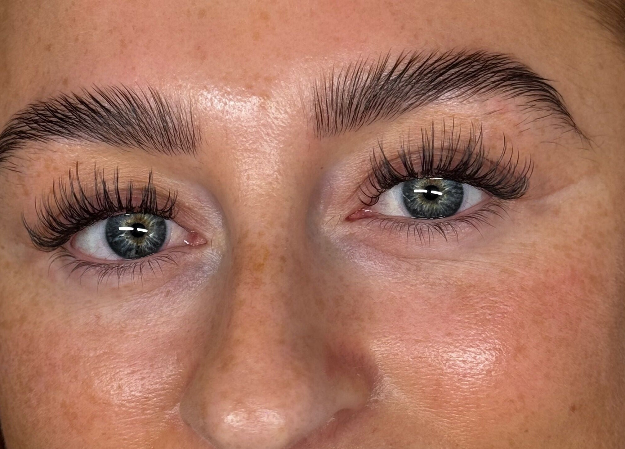 Close-up of expertly styled eyelashes at Lashes By Lauren, Birmingham, England, GB.