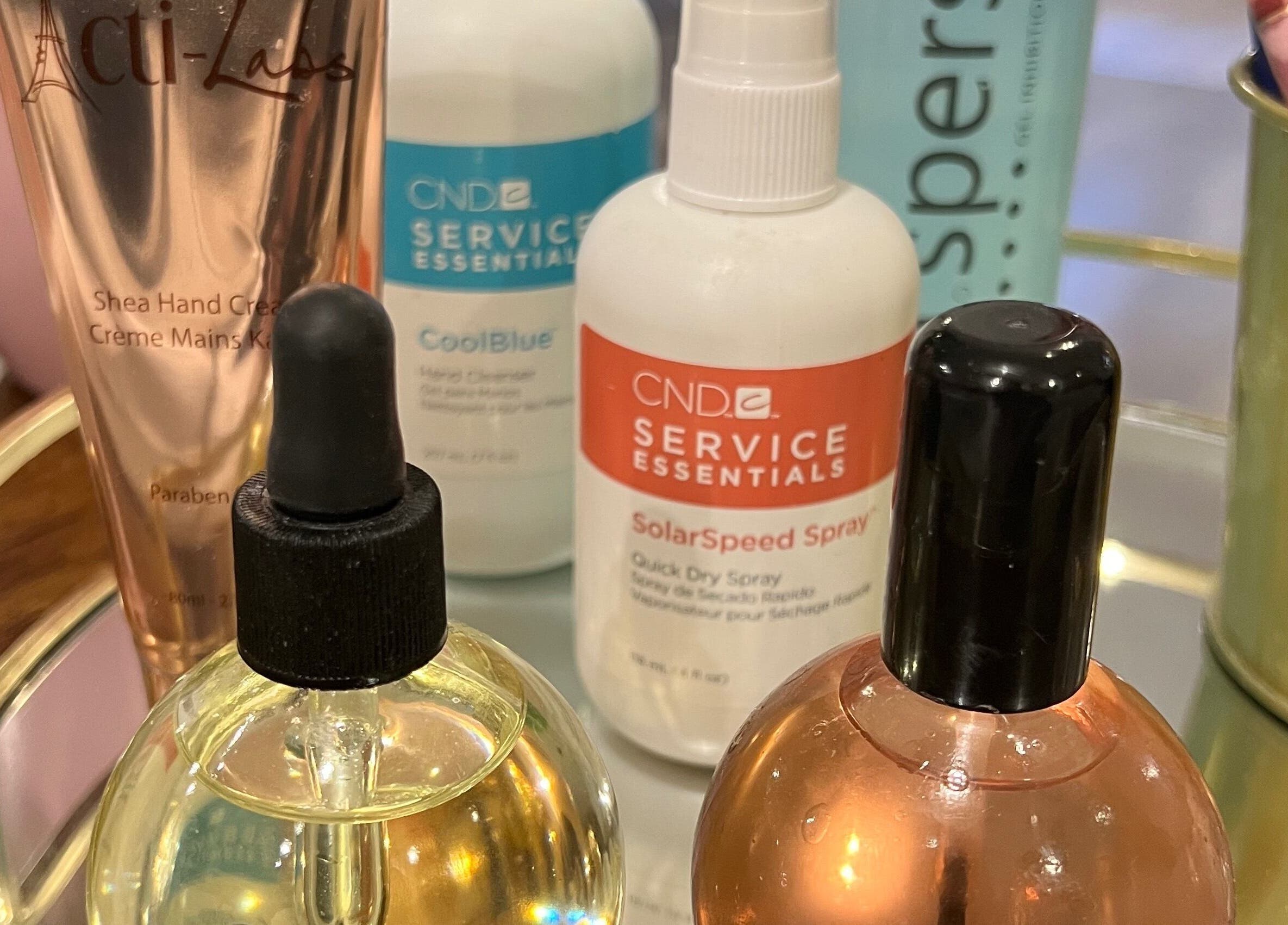 Close-up of beauty products at Freedom Beauty Co by Helen Isaacson, Houghton Le Spring, England, GB.