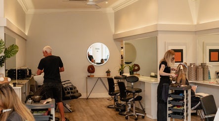 Stylish interior of David Masters Salon - St Margarets in Twickenham, England, GB, showcasing its modern design.