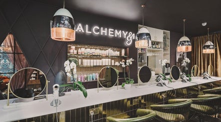 Elegant interior of Alchemy & I Berkhamsted in Berkhamsted, England, GB showcasing a stylish beauty counter.