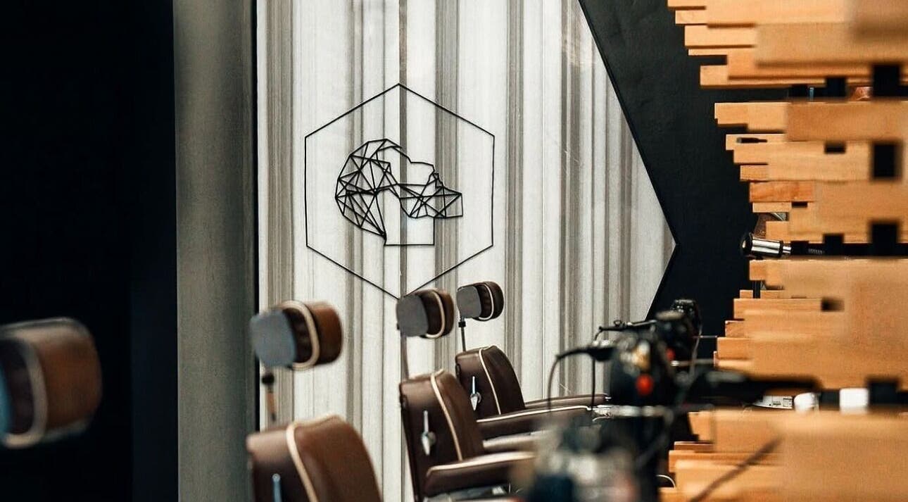 Stylish grooming chairs at ADAM Grooming Atelier - Mayfair Berkeley Street, London, England, GB.