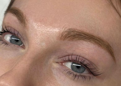 Close-up of beautifully styled lashes at Be You Beauty Hub, Vienna, Virginia, US.